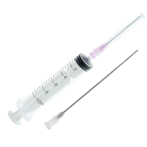 1 x White 10ml syringe with needles